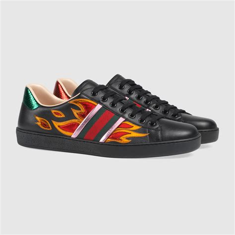 gucci ace flame sneaker